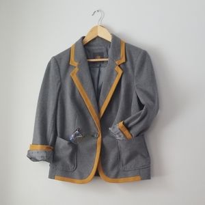 Outback Red schoolboy blazer mustard & gray Wmn S